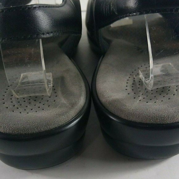 SAS Duo Sandals Black Leather Adjustable Size 10 M - Picture 5 of 7